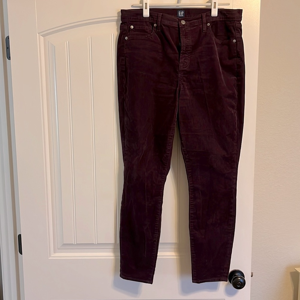 Gap skinny corduroys, burgundy